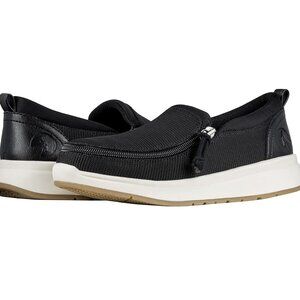 NEW Billy Footwear Women Perf Low Top Zip Up Mocs Black Adaptive Size 10 W BY715